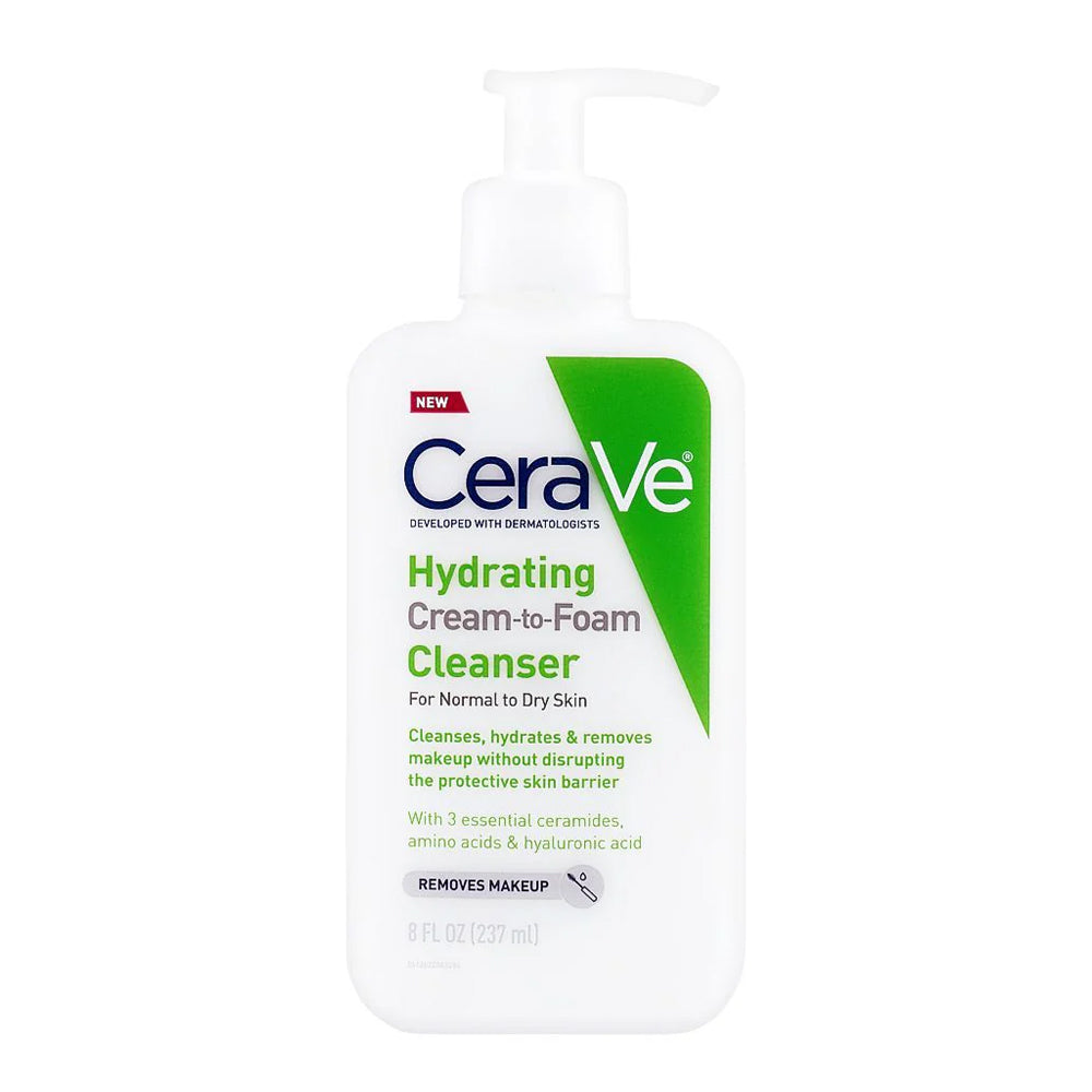Cerave Hydrating Cream-to-Foam Cleanser For Normal to Dry236ml